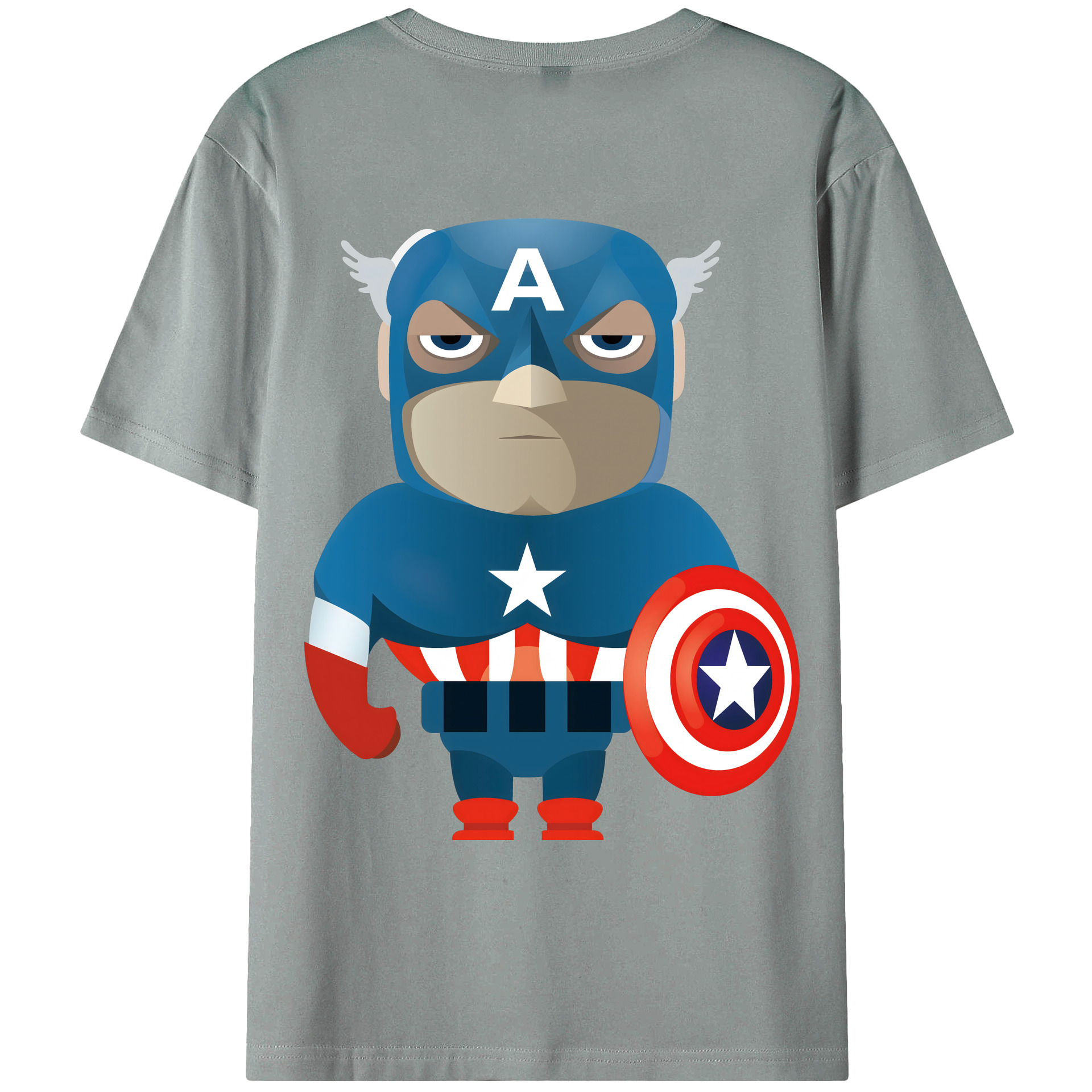 （画像用） アベンジャーズ The Avengers 綿100％ メンズ半袖Tシャツ（バックプリント） 通気性
